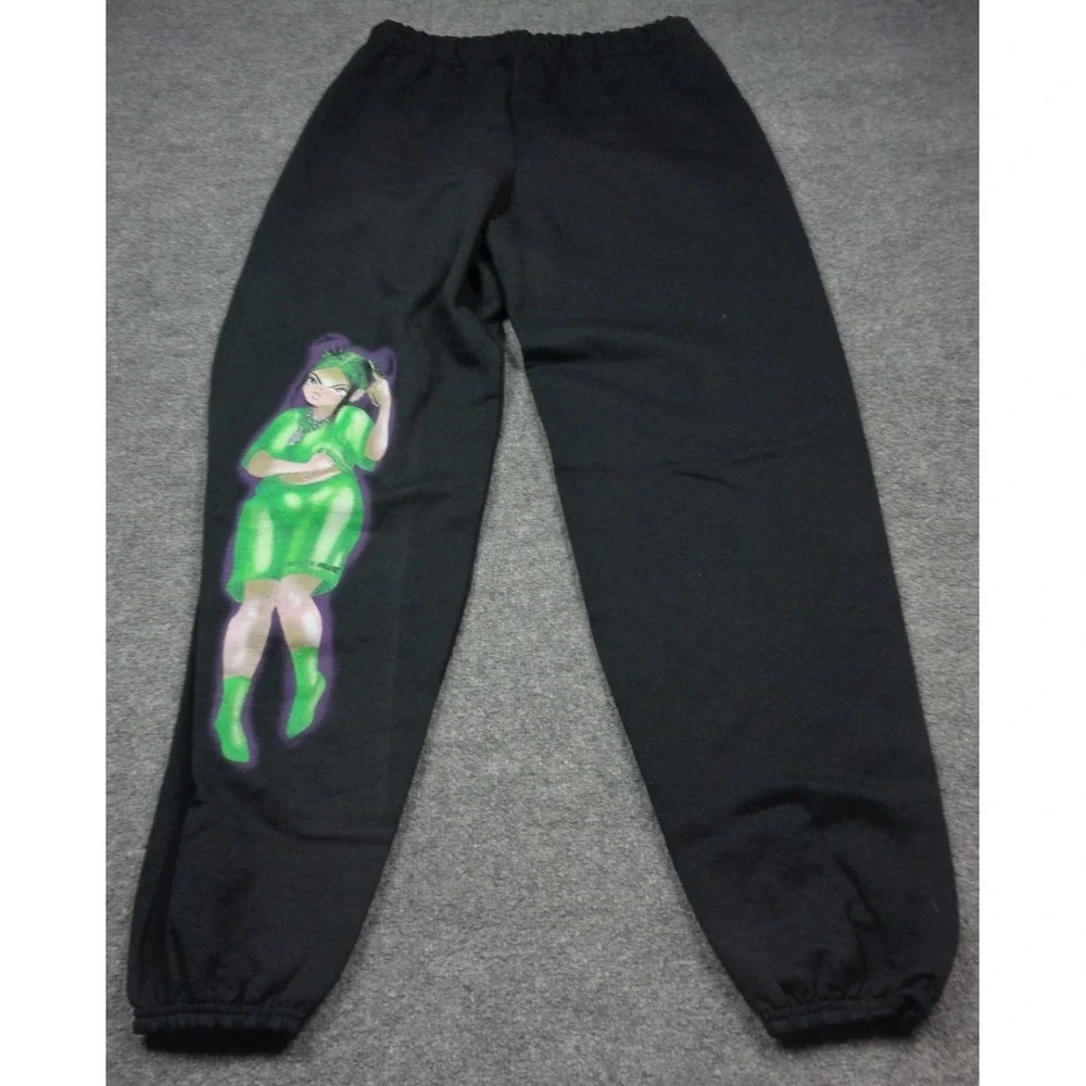 Billie Eilish Soto Gang Jogger Sweatpants Adults Large Black Music Rare